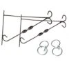 Pair Of 12" Hanging Basket Brackets With Swivel Hooks -Yougarden Shop 130043