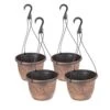 Set Of 4 'Acorn' Hanging Baskets 25cm (10in) Copper-Tone -Yougarden Shop 130363