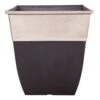 'Hendrix' Tall Square Planter 43cm (17in) Champagne Top