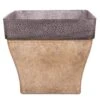 'Diablo' Square Planter 36cm (14in) Brown