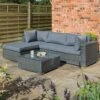 Vienna Lounger Set Grey Weave -Yougarden Shop 160289