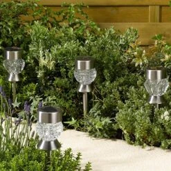 Crystal Stainless Steel Light - 4 Pack -Yougarden Shop 160612 2
