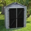 Palram 6x3 Skylight Grey Deco Apex Shed 2 Palram 6x3 Skylight Grey Deco Apex Shed -Yougarden Shop 160732