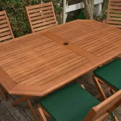 Plumley Set For 6 With Green Cushions -Yougarden Shop 160747 3