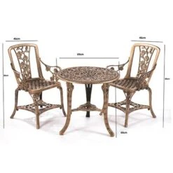 Arm Chair Patio Set For Two - Bronze 7 Arm Chair Patio Set For Two - Bronze -Yougarden Shop 160796 2