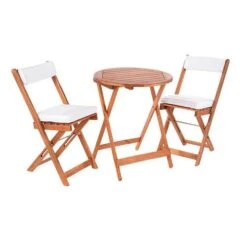 Raffles Bistro Set With Cushions - Natural -Yougarden Shop 160798 2
