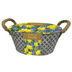 Outdoor Metal Trough Narcissi & Muscari Planter -Yougarden Shop 160887 3