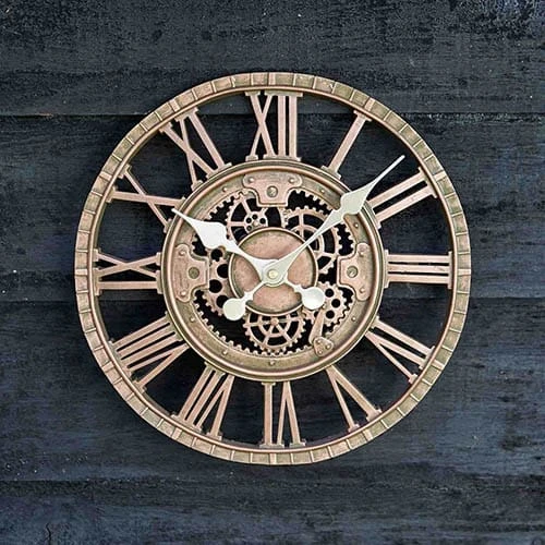 Newby Mechanical Clock Bronze 12" 3 Newby Mechanical Clock Bronze 12"