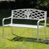 Coalbrookdale Garden Bench White 1 Coalbrookdale Garden Bench White -Yougarden Shop 160989