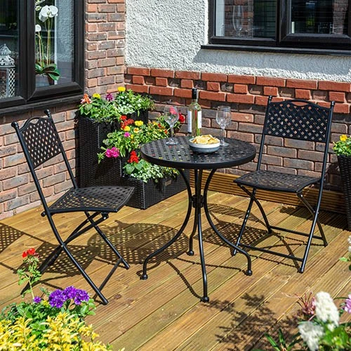 Havana Bistro Set-Black 3 Havana Bistro Set-Black