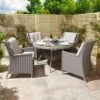 Prestbury 4 Seater Dining Set-Natural Stone -Yougarden Shop 161226
