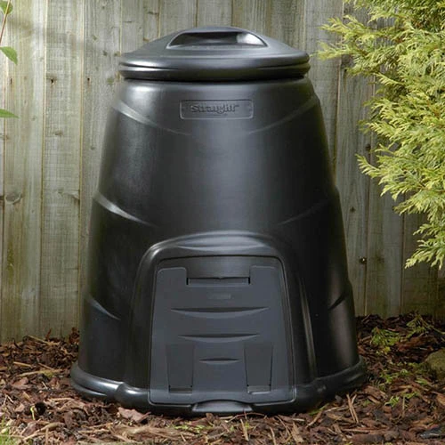 Black Compost Bin With Base Plate - 220 Litre 3 Black Compost Bin With Base Plate - 220 Litre