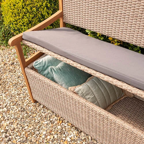 Alderley Rattan Storage Bench - Natural 4 Alderley Rattan Storage Bench - Natural - Image 2