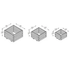 Kendal Square Planter - Set Of 3 -Yougarden Shop 161360 2
