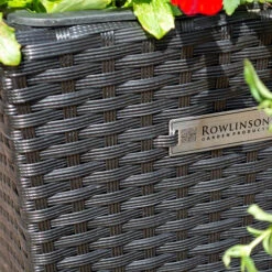 Square Rattan Planter In Black Weave-Pack Of 2 -Yougarden Shop 161442 2