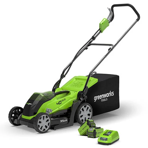 40V 35cm (14") Cordless Lawnmower With 2 X 2Ah Battery & Charger 3 40V 35cm (14") Cordless Lawnmower With 2 X 2Ah Battery & Charger