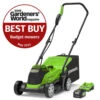 24v 33cm Lawnmower With 4Ah Battery And 2Ah Charger -Yougarden Shop 180389